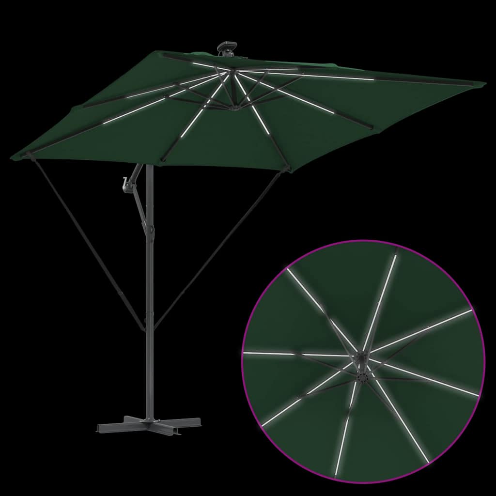 Guarda-sol de Bananeira Cantilever Verde 249 x 249 x 250 cm
