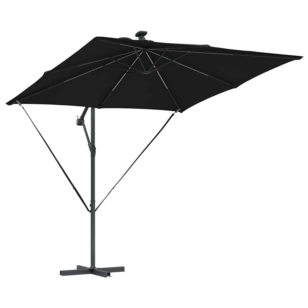 Guarda-sol de Bananeira Cantilever Preto 249 x 249 x 250 cm