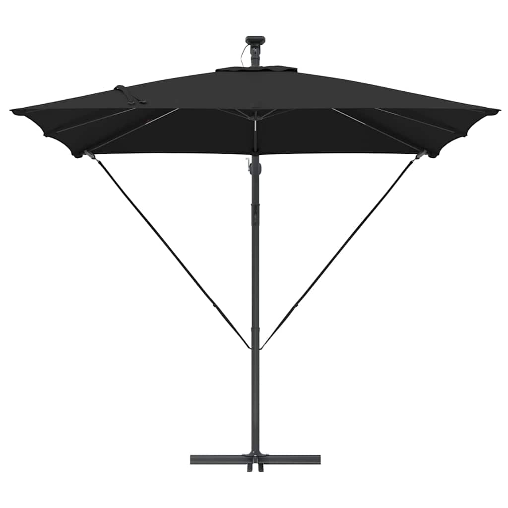 Guarda-sol de Bananeira Cantilever Preto 249 x 249 x 250 cm