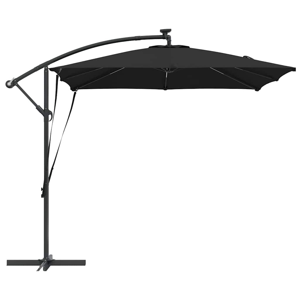 Guarda-sol de Bananeira Cantilever Preto 249 x 249 x 250 cm