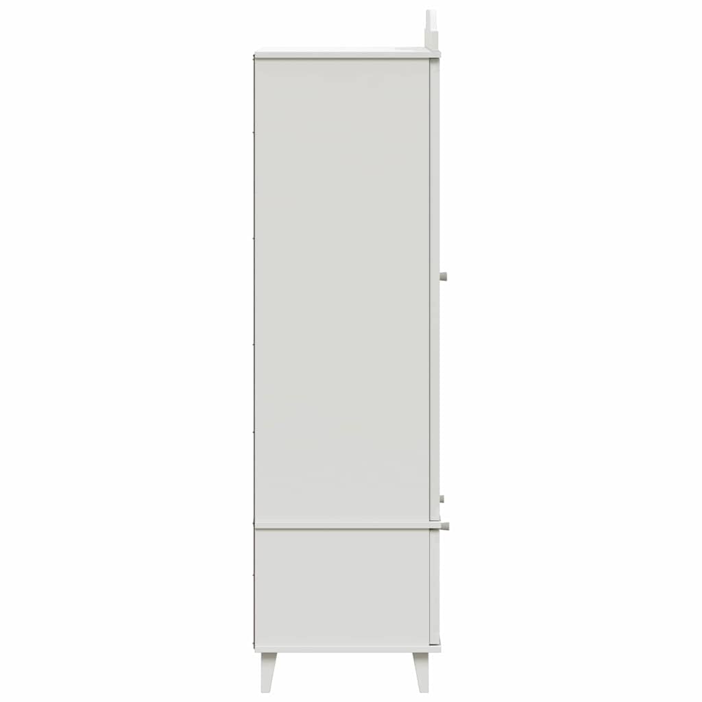 Guarda-roupa de Lousa com gaveta Branco Madeira processada