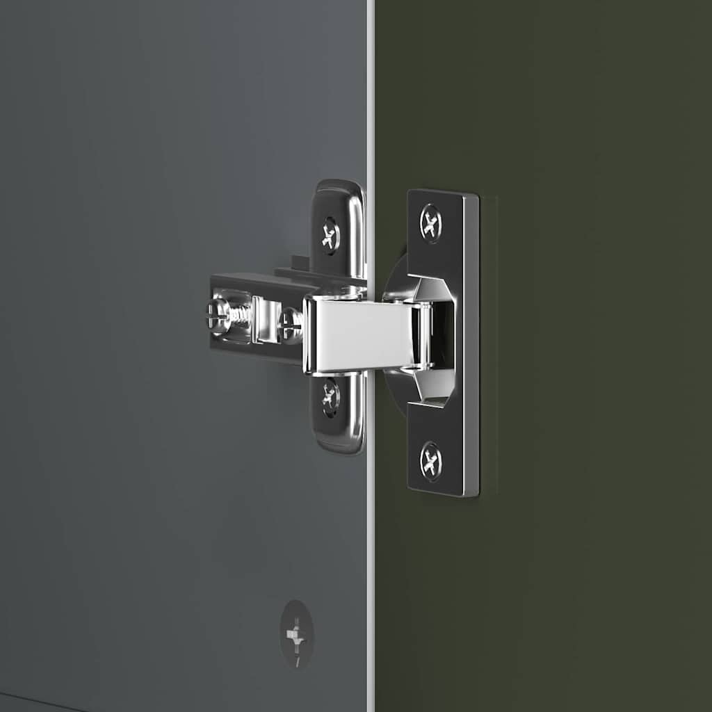 Guarda-roupa de Lousa Cinzento e branco Madeira processada