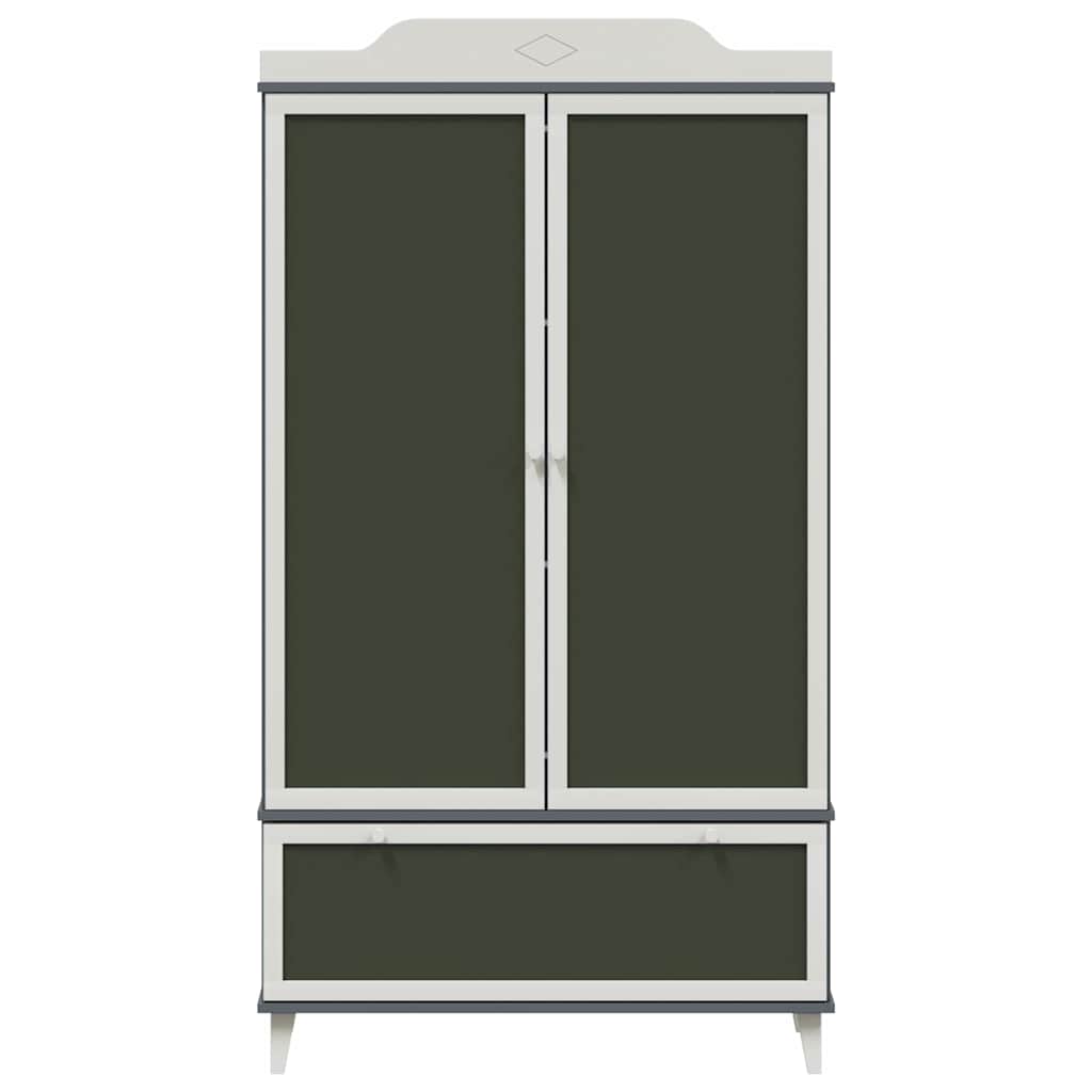 Guarda-roupa de Lousa Cinzento e branco Madeira processada