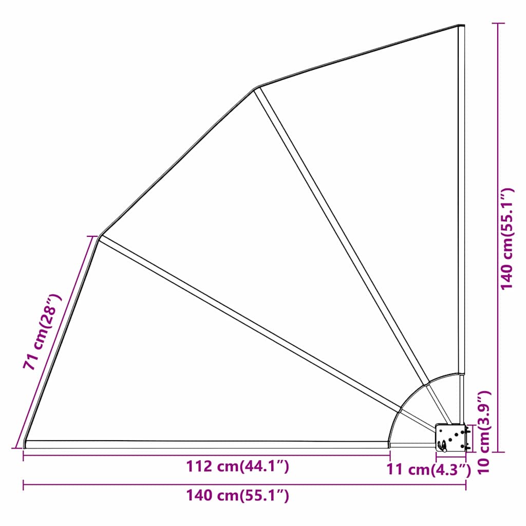 Tela de Privacidade para Varanda Branco 140 x 140 cm tecido
