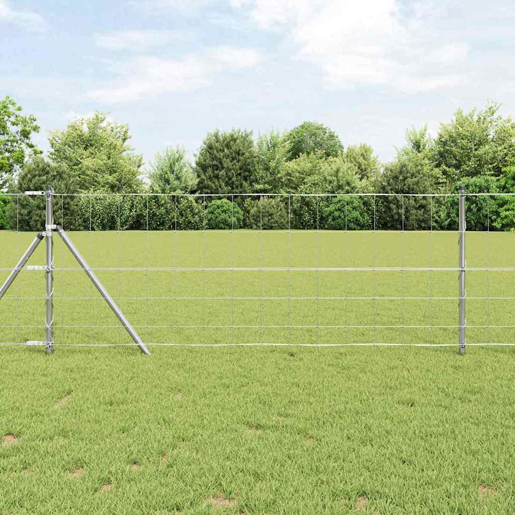 Cerca de campo Prateado 25 x 0.8 m Aço galvanizado