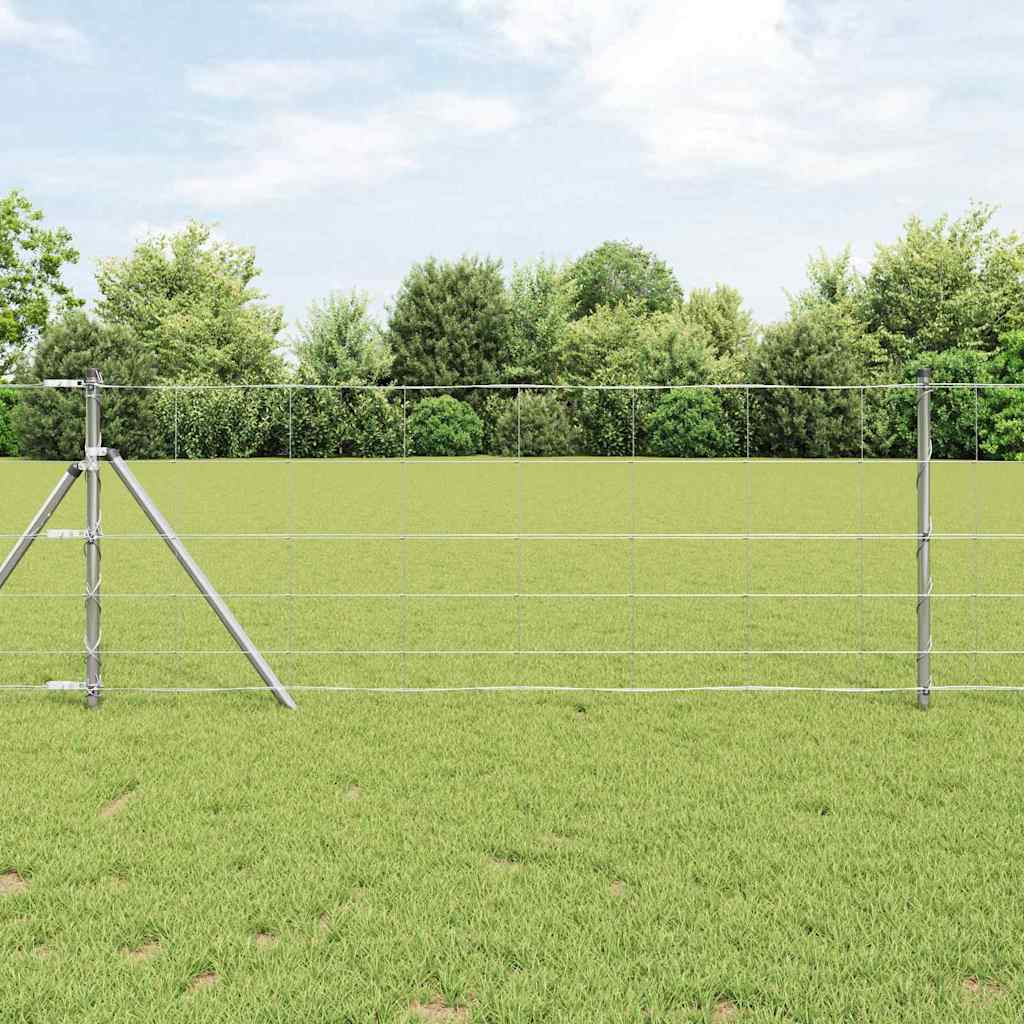 Cerca de campo Prateado 25 x 0.8 m Aço galvanizado