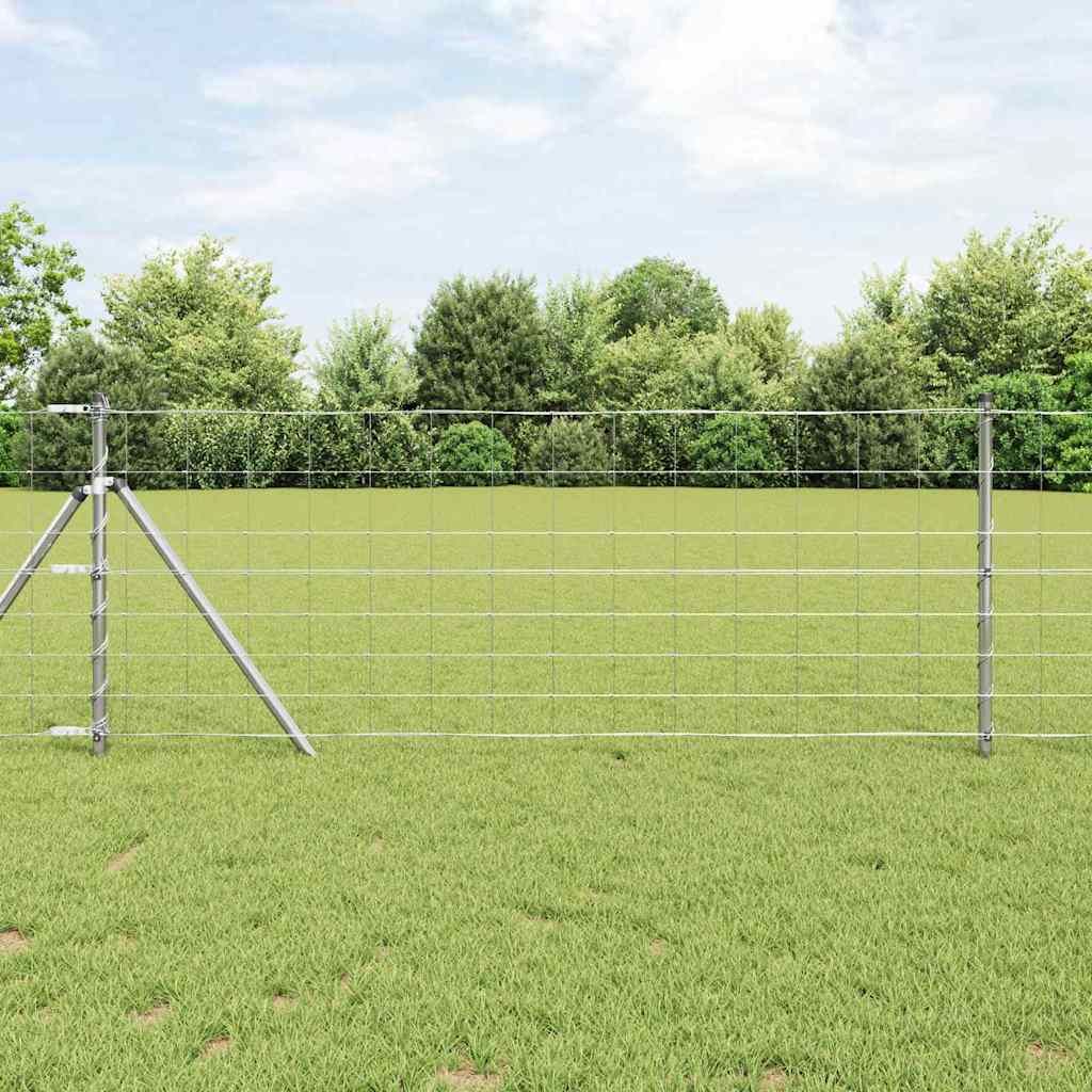 Cerca de campo Prateado 25 x 0.8 m Aço galvanizado