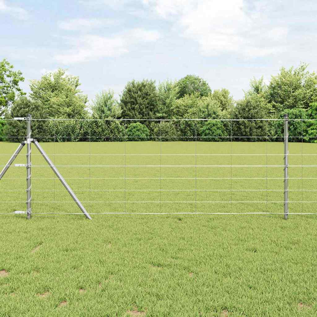 Cerca de campo Prateado 25 x 0.8 m Aço galvanizado