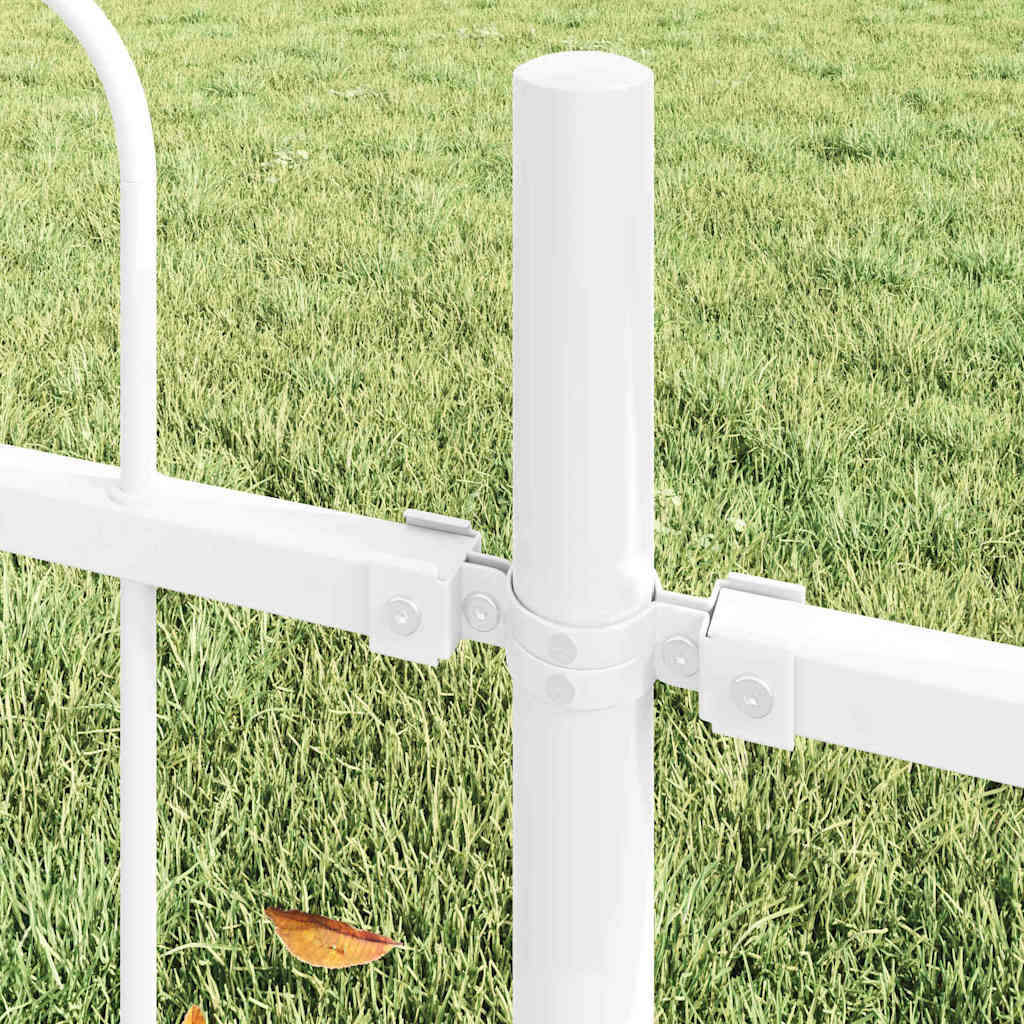 Cerca para Jardim Branco 1.7 x 0.6 m Aço com Revestimento em Pó