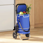 Carrinho de Compras Azul 36.5 x 46.5 x 100.5 cm Tecido Oxford