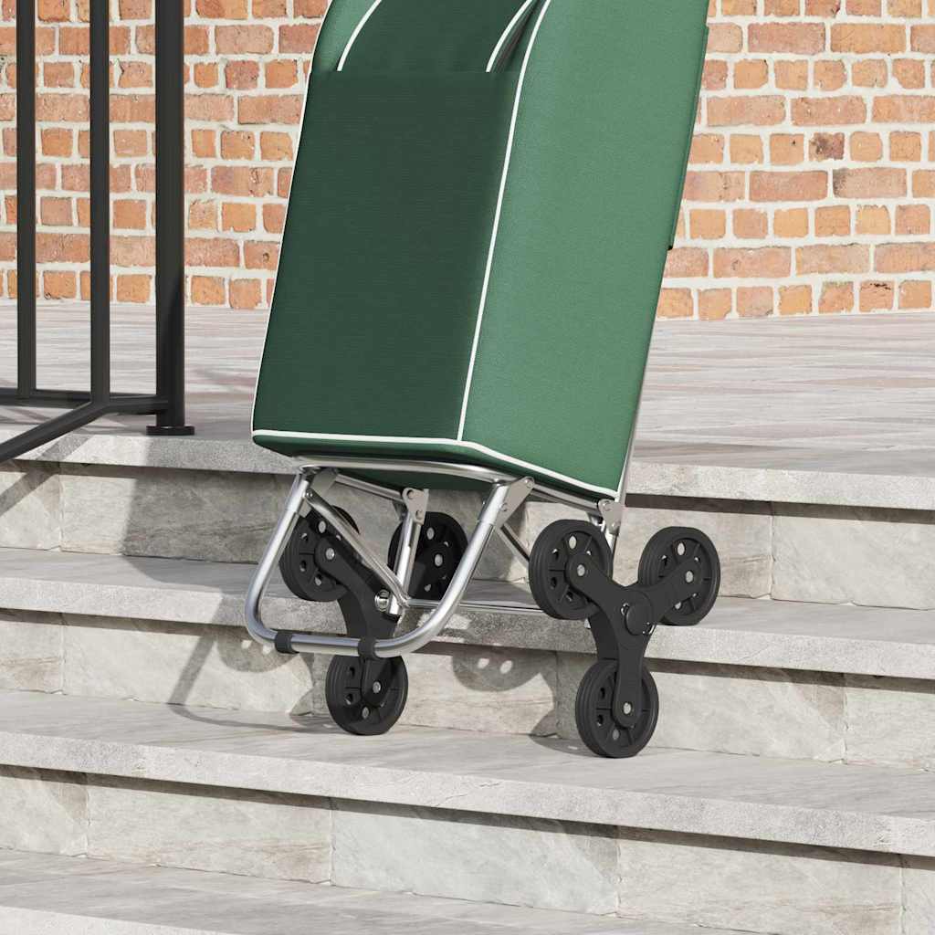 Carrinho de Compras Verde 39,5 x 33 x 93 cm Tecido Oxford