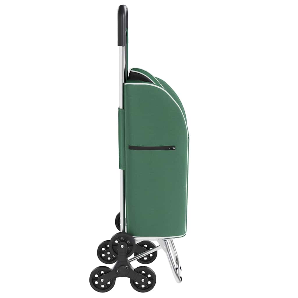 Carrinho de Compras Verde 39,5 x 33 x 93 cm Tecido Oxford