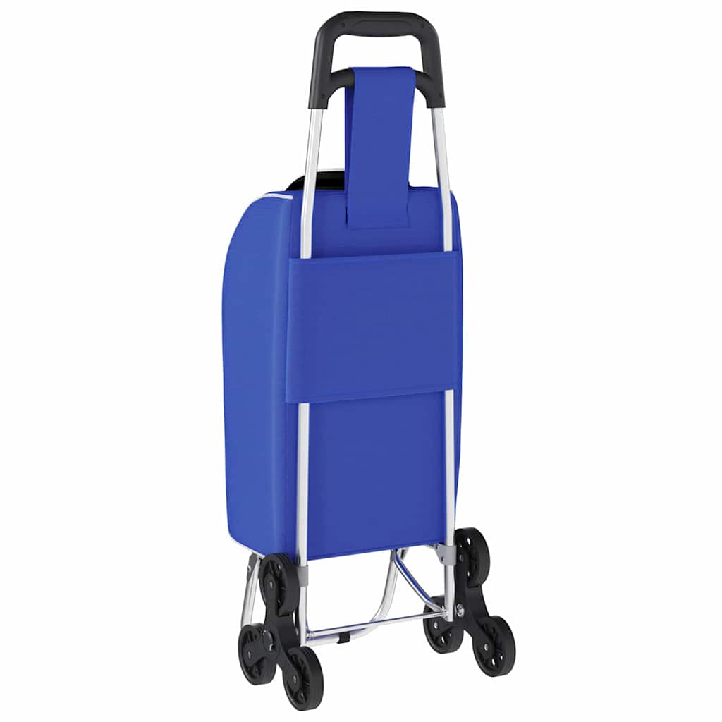 Carrinho de Compras Manual Azul 39,5 x 33 x 93 cm Tecido Oxford