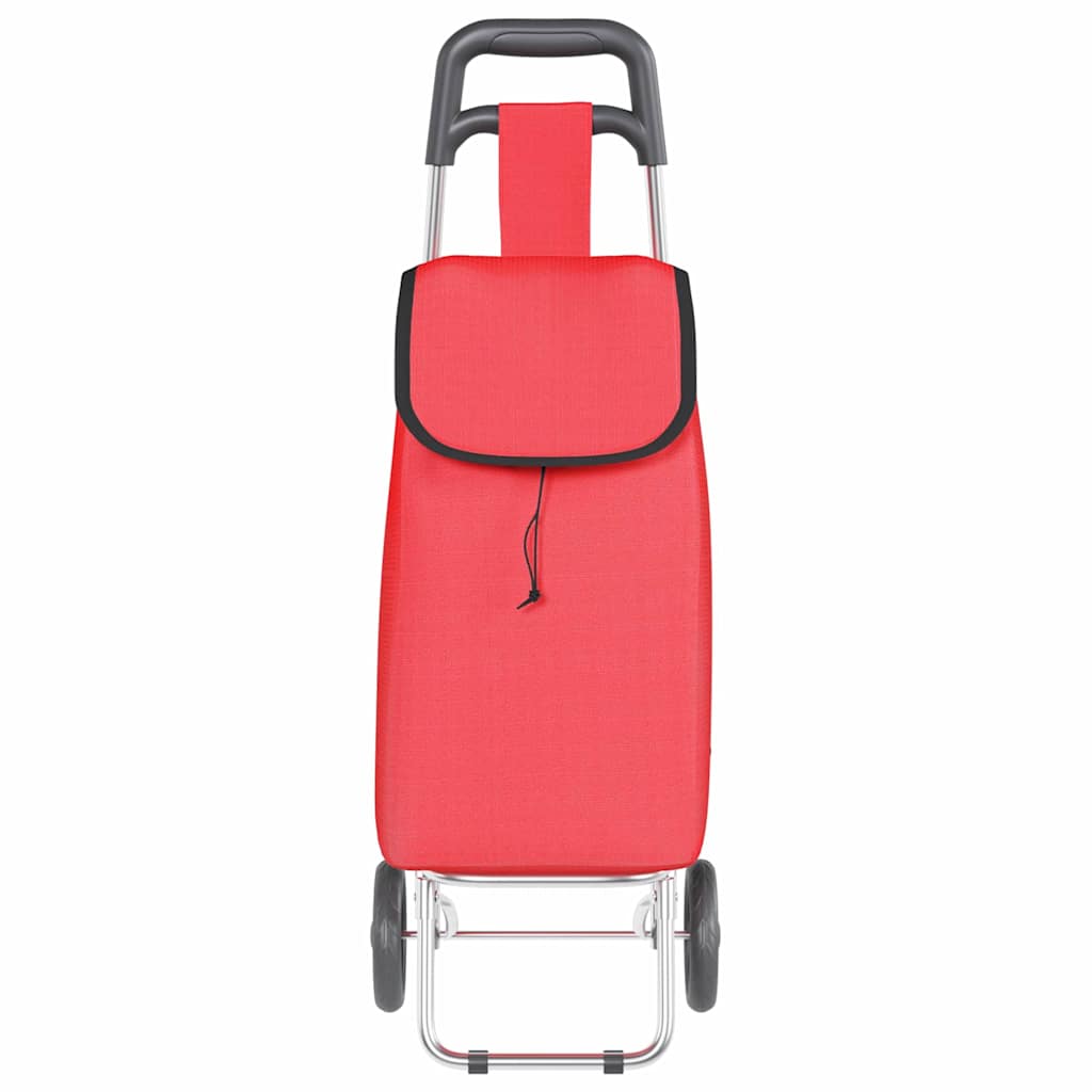 Carrinho de Compras Vermelho 35 x 28 x 92 cm Tecido Oxford
