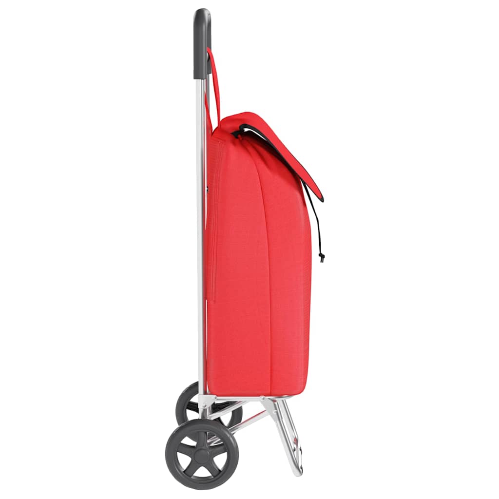 Carrinho de Compras Vermelho 35 x 28 x 92 cm Tecido Oxford