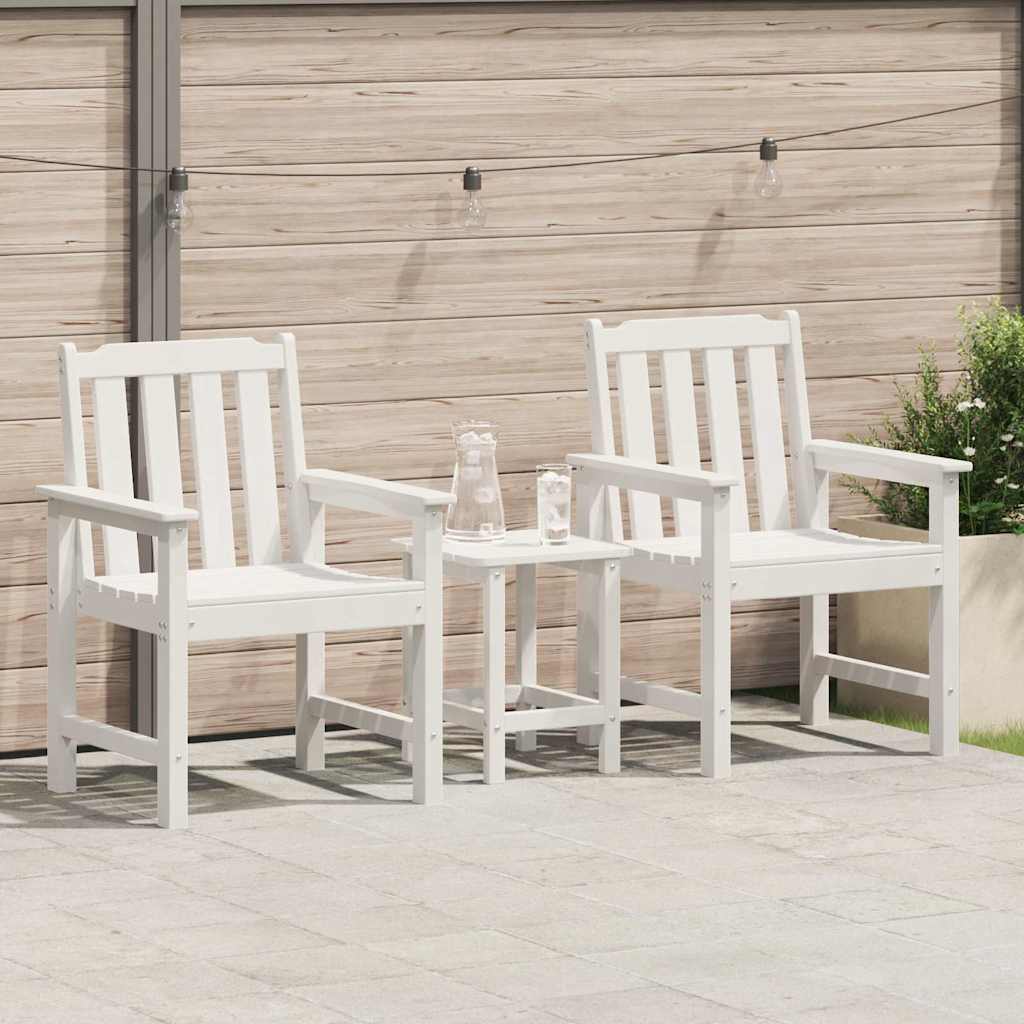 Cadeira de Jantar de Jardim 2 pcs Branco 65.5 x 59 x 88cm HDPE