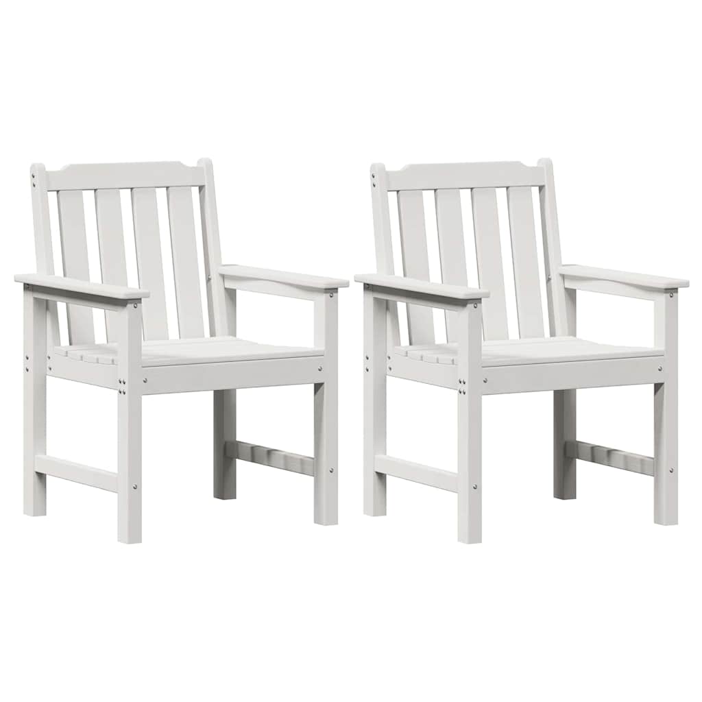 Cadeira de Jantar de Jardim 2 pcs Branco 65.5 x 59 x 88cm HDPE