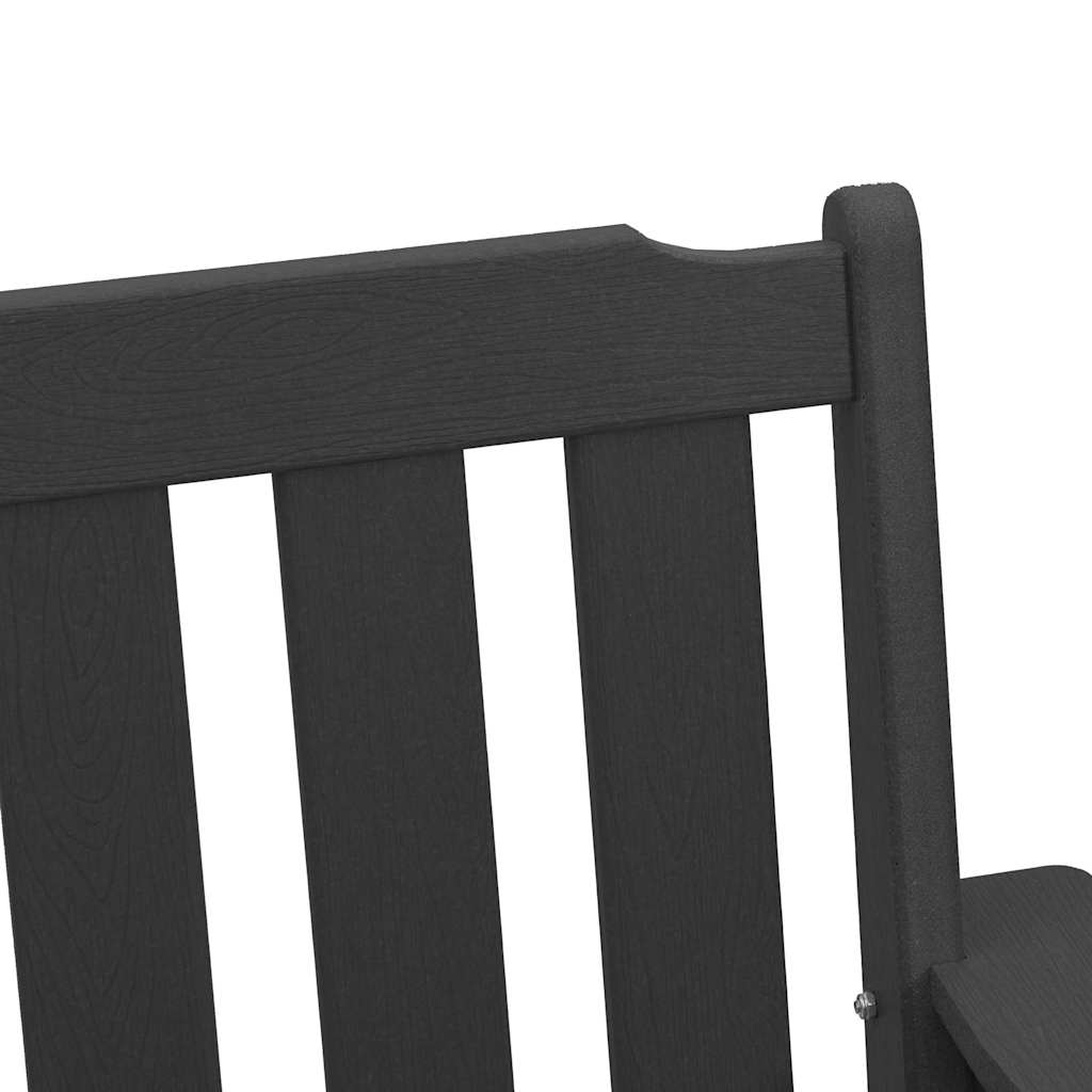 Cadeira de Jantar de Jardim 2 pcs Preto 65.5 x 59 x 88cm HDPE