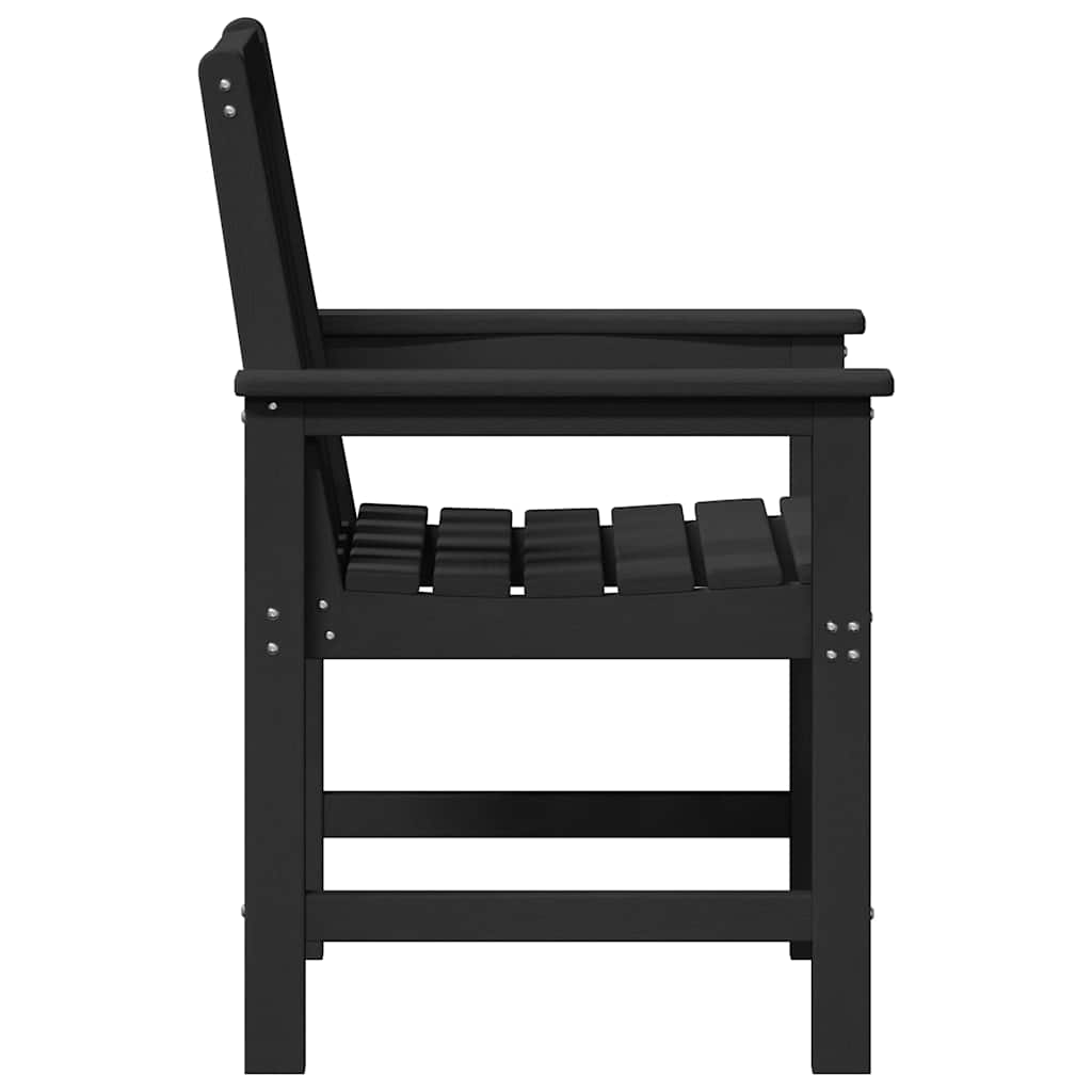 Cadeira de Jantar de Jardim 2 pcs Preto 65.5 x 59 x 88cm HDPE