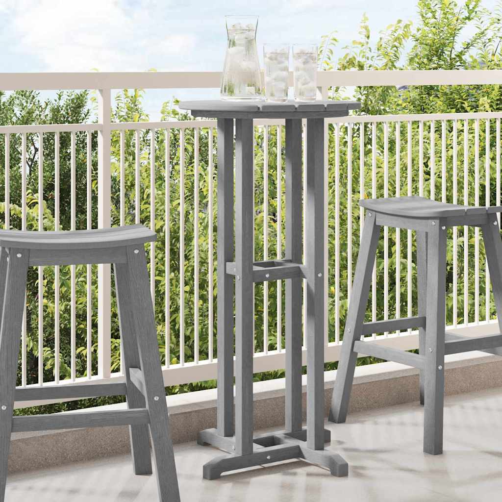 Mesa de bar Cinzento-claro 55 x 55 x 107 cm HDPE