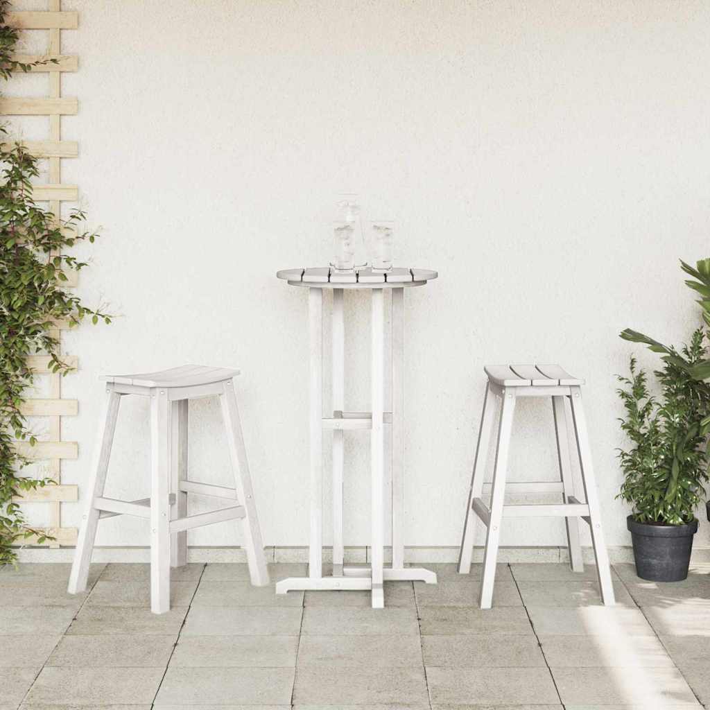 Banco de bar 2 pcs Branco 52 x 43 x 73.5cm HDPE