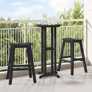 Banco de bar 2 pcs Preto 52 x 43 x 73.5cm HDPE