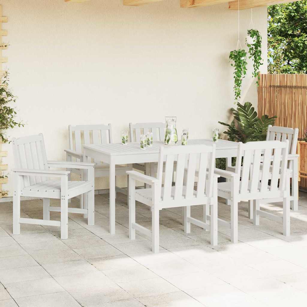 Cadeira de Jantar de Jardim 6 pcs Branco 65.5 x 55.5 x 88cm