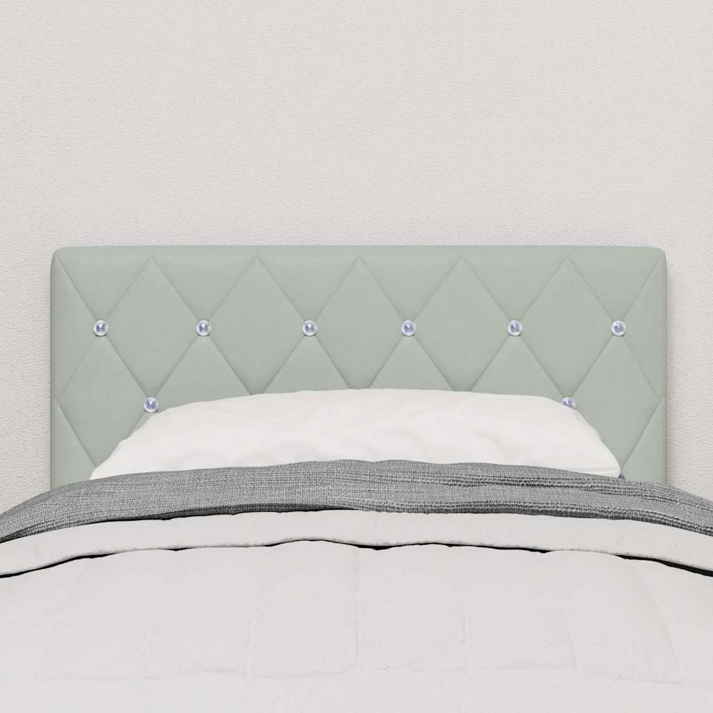 Cabeceira de Veludo Losangos Manual Cinzento-claro 80 cm Veludo