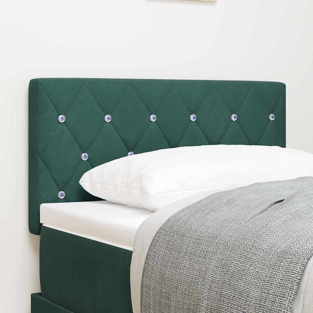 Cabeceira de Veludo Losangos Manual Verde Escuro 80 cm Veludo