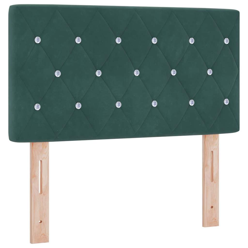 Cabeceira de Veludo Losangos Manual Verde Escuro 80 cm Veludo
