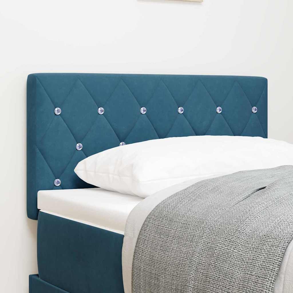 Cabeceira de Veludo Losangos Manual Azul escuro 80 cm Veludo