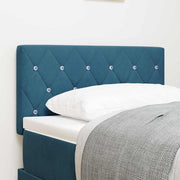 Cabeceira de Veludo Losangos Manual Azul escuro 80 cm Veludo