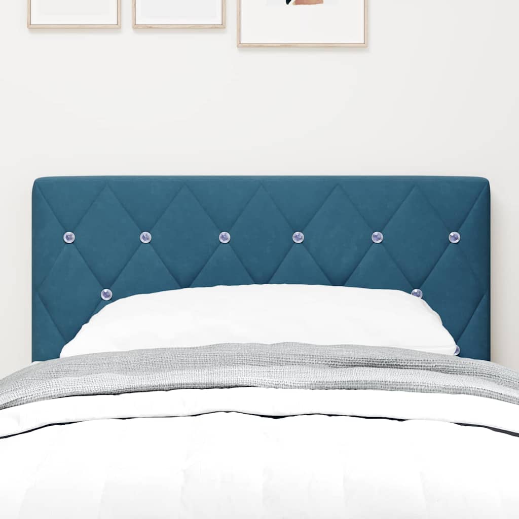 Cabeceira de Veludo Losangos Manual Azul escuro 80 cm Veludo