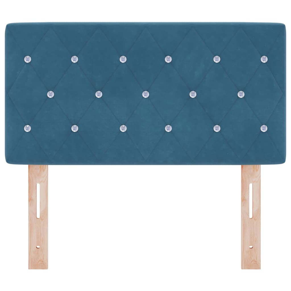 Cabeceira de Veludo Losangos Manual Azul escuro 80 cm Veludo