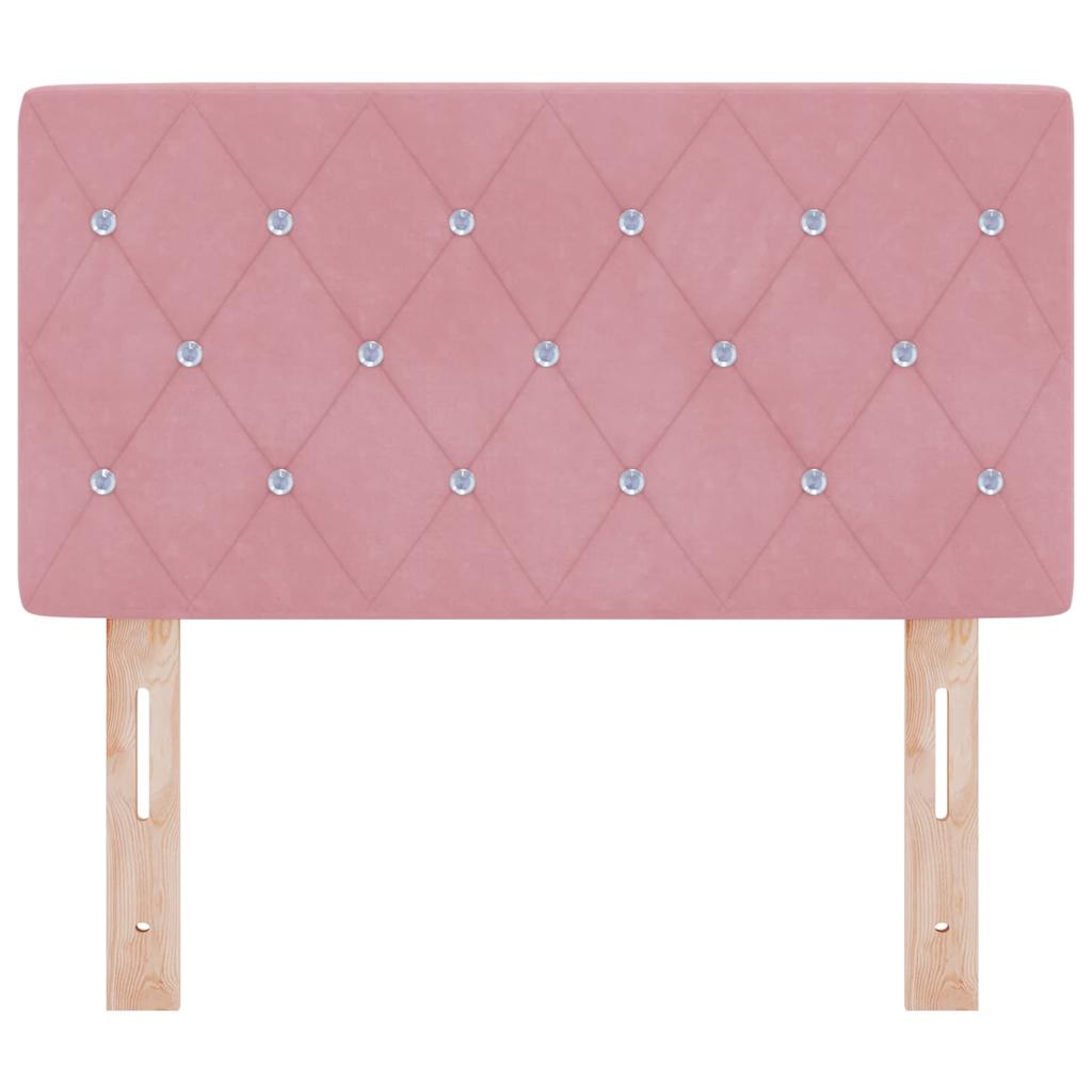 Cabeceira de Veludo Losangos com cabeceira Rosa 80 cm Veludo