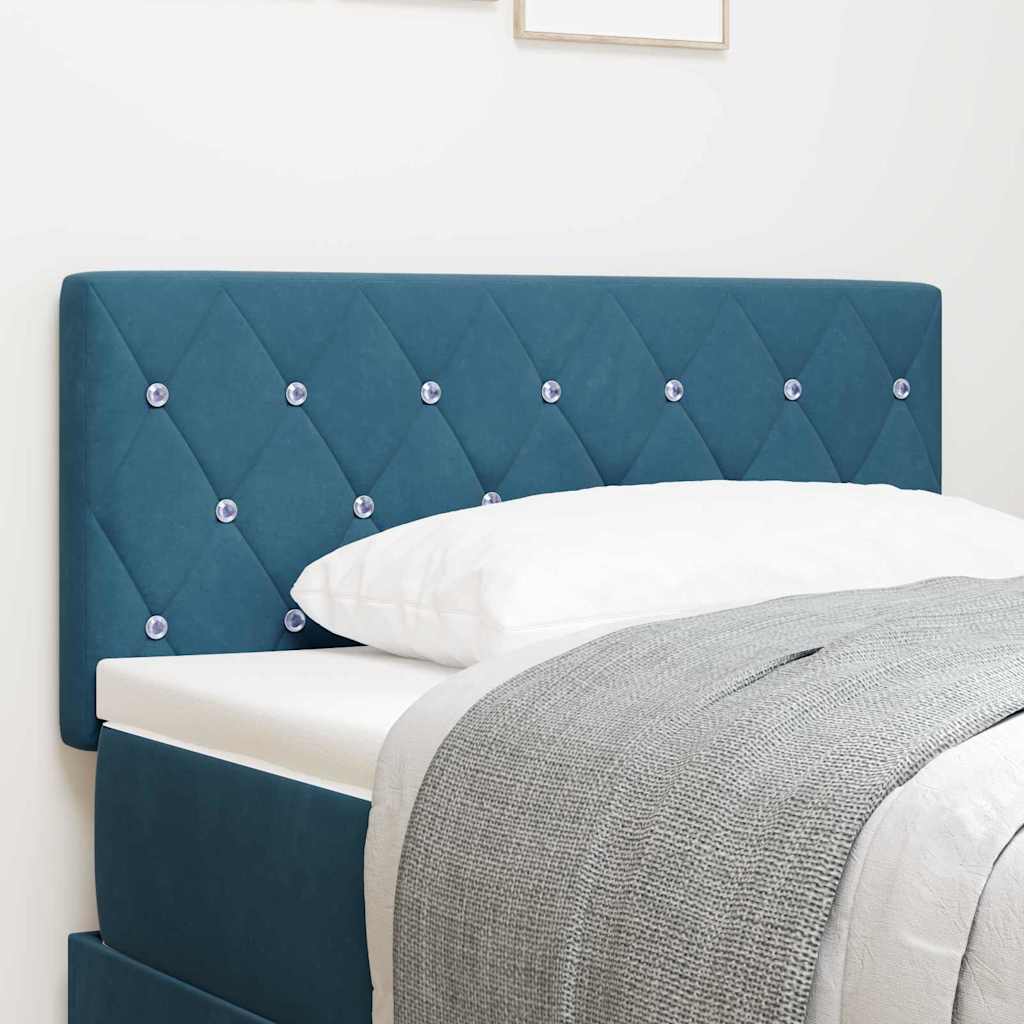 Cabeceira de Veludo Losangos Manual Azul escuro 90 cm Veludo