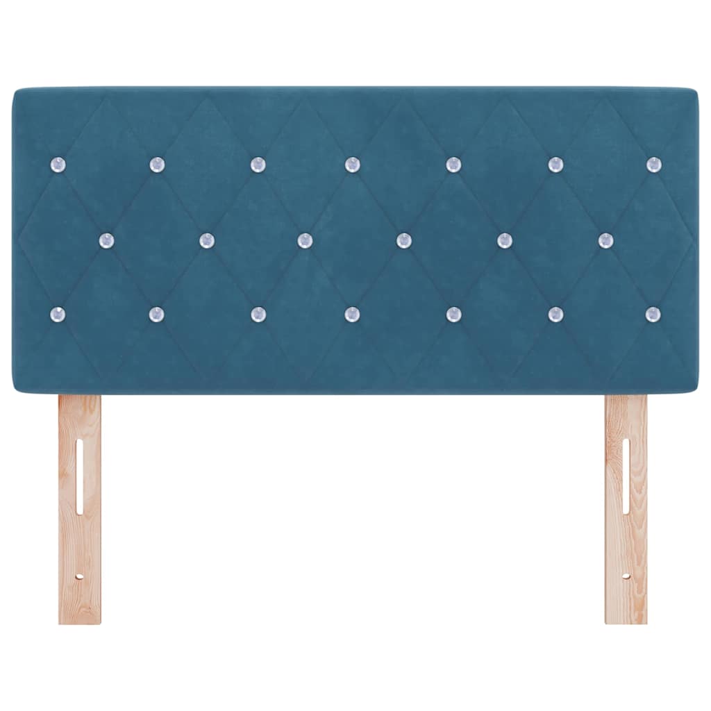 Cabeceira de Veludo Losangos Manual Azul escuro 90 cm Veludo