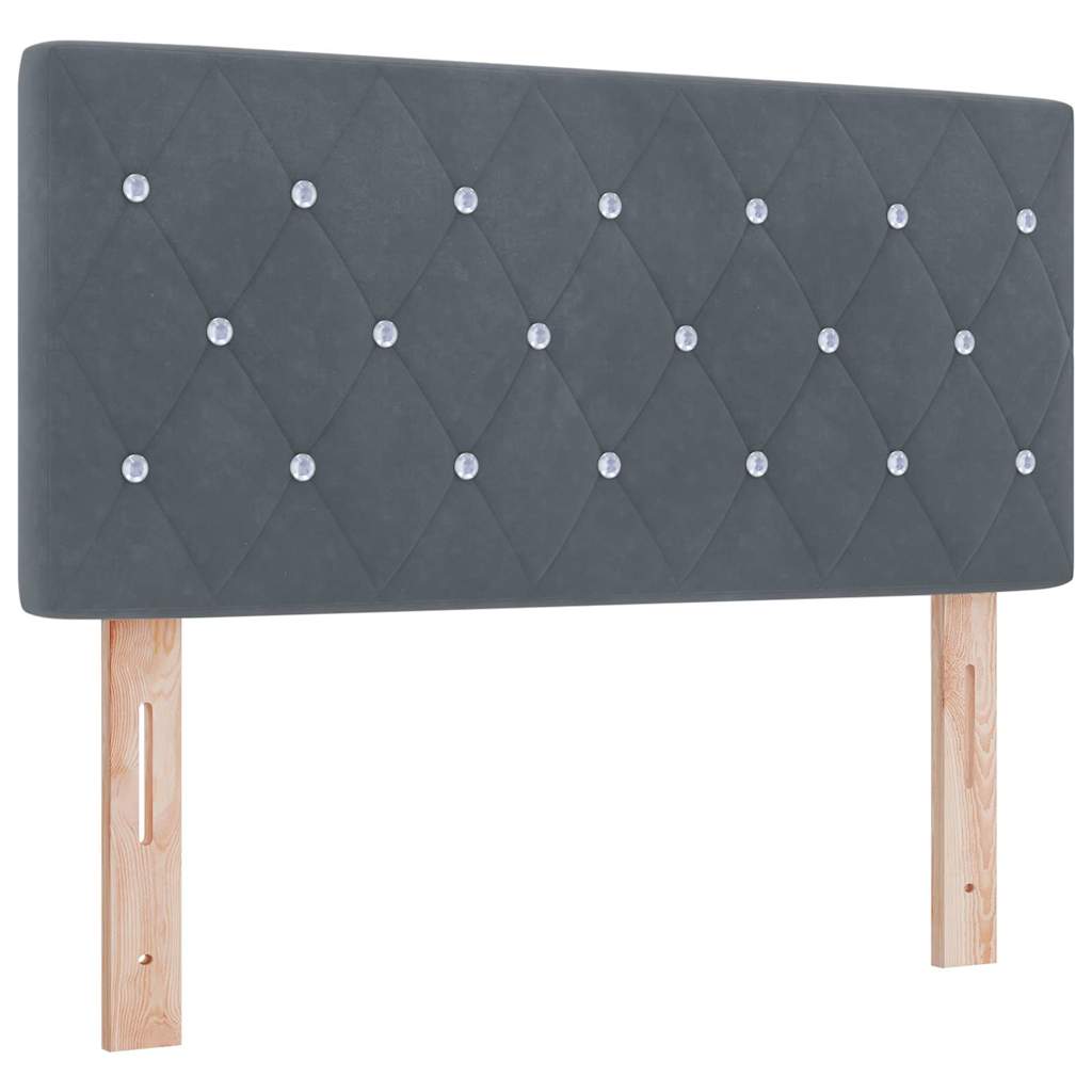 Cabeceira de Veludo Losangos Manual Cinza Escuro 100 cm Veludo