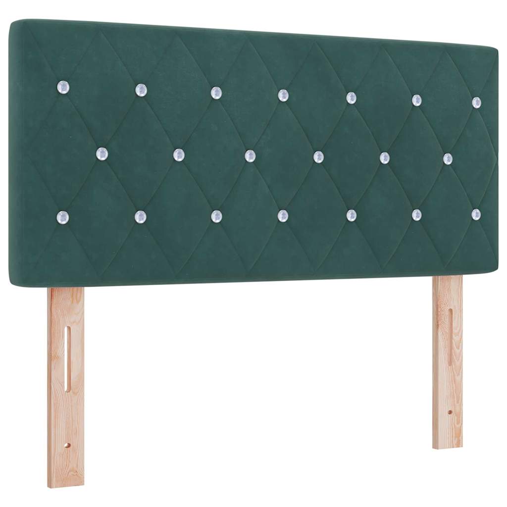 Cabeceira de Veludo Losangos Manual Verde-escuro 100 cm Veludo