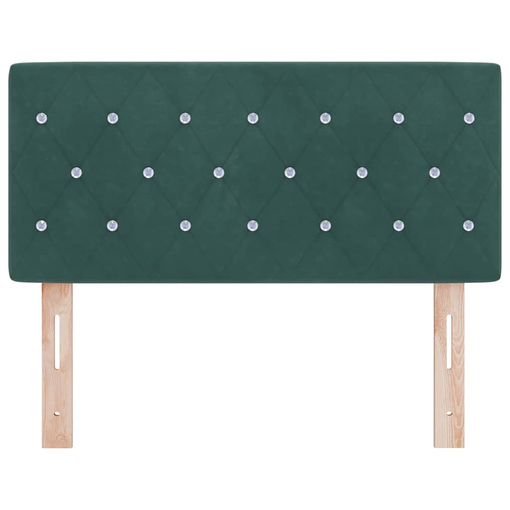 Cabeceira de Veludo Losangos Manual Verde-escuro 100 cm Veludo