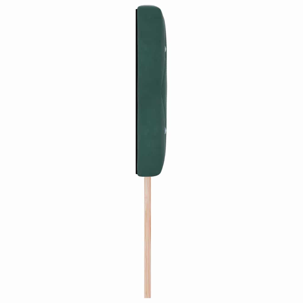 Cabeceira de Veludo Losangos Manual Verde-escuro 140 cm Veludo