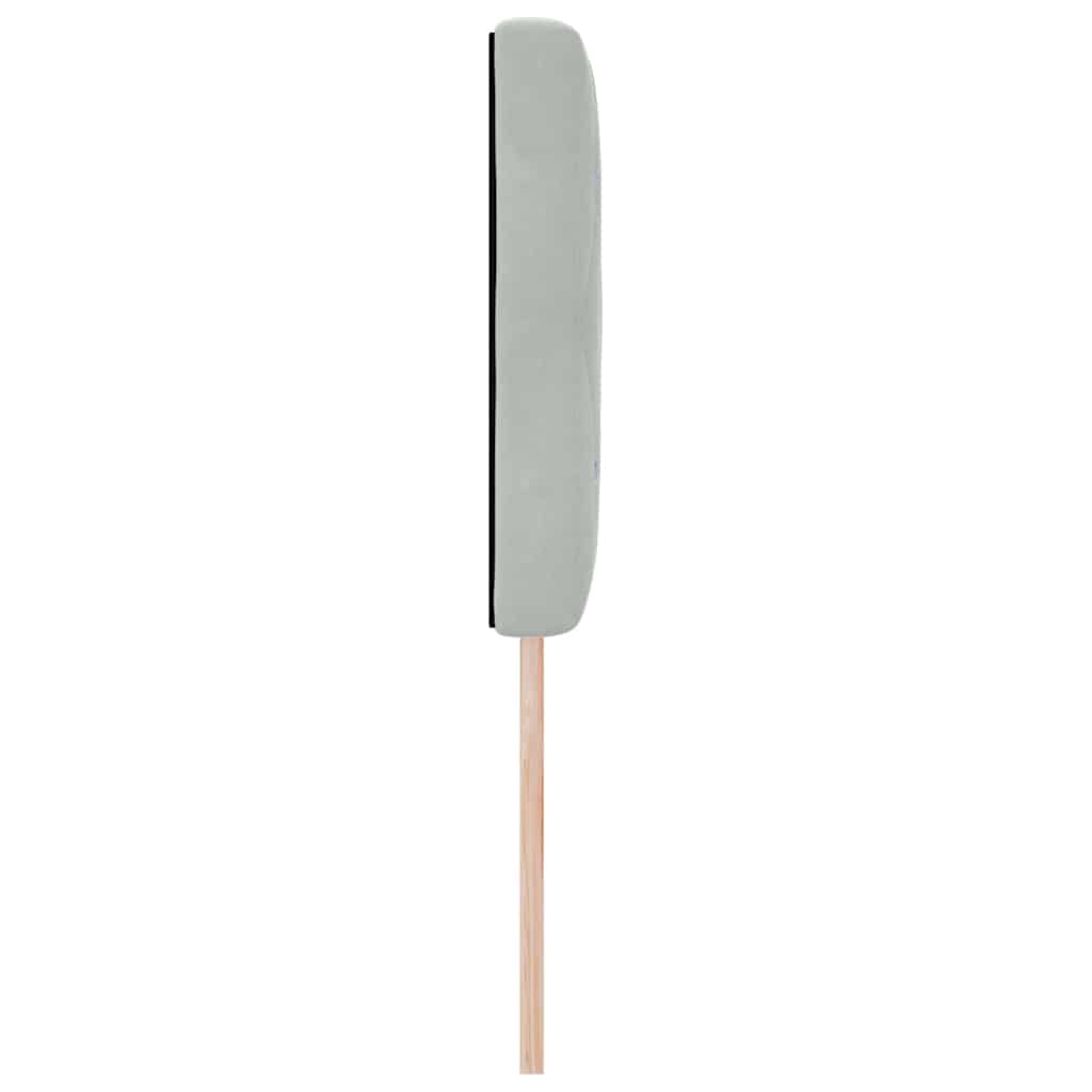 Cabeceira de Veludo Losangos Cinzento-claro 160 cm Veludo