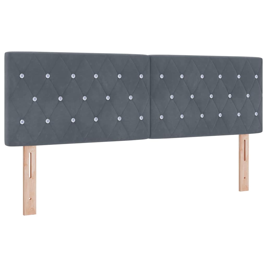 Cabeceira de Veludo Losangos Manual Cinza Escuro 160 cm Veludo