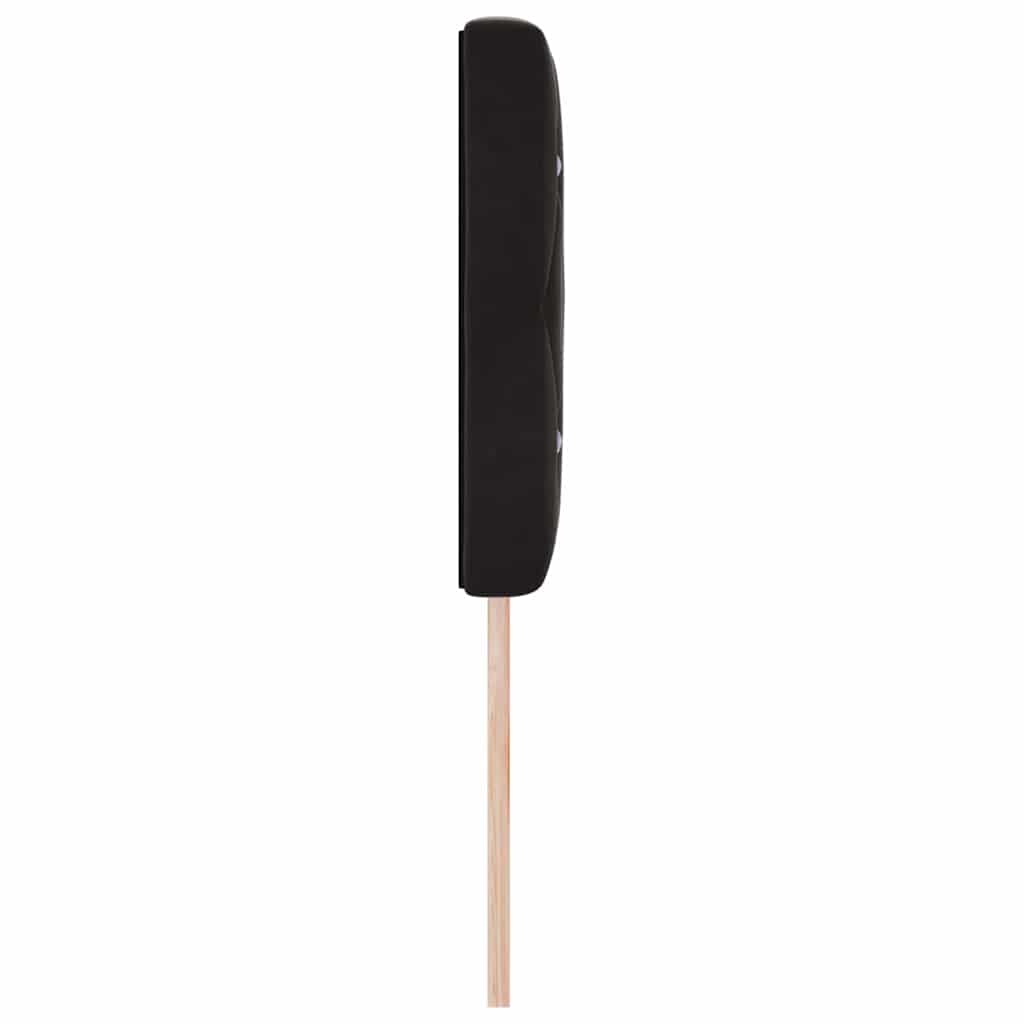 Cabeceira de Veludo Losangos com cabeceira Preto 160 cm Veludo