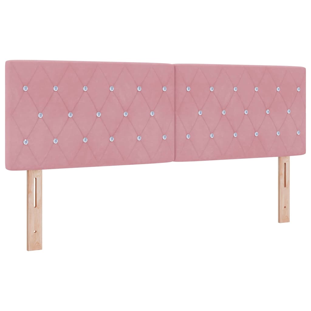 Cabeceira de Veludo Losangos com cabeceira Rosa 160 cm Veludo