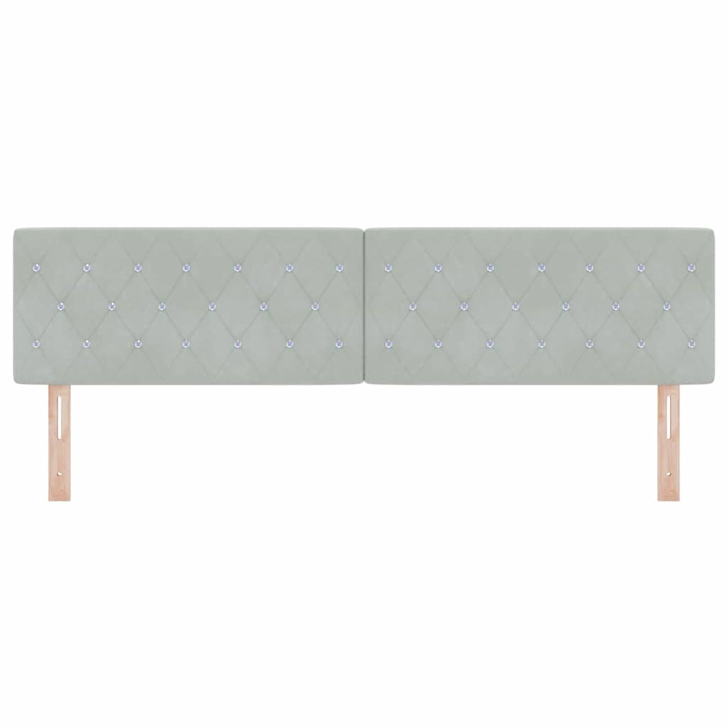 Cabeceira de Veludo Losangos Cinzento-claro 180 cm Veludo
