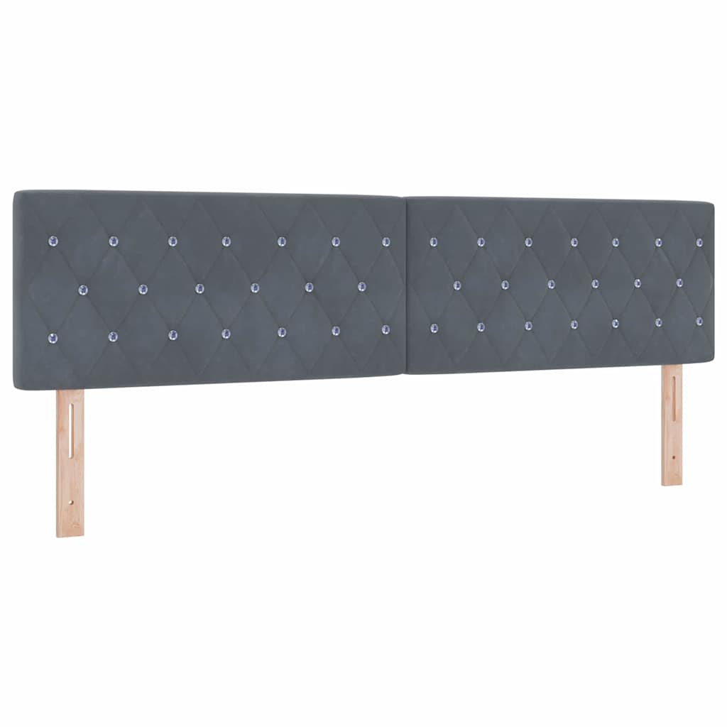 Cabeceira de Veludo Losangos Manual Cinza Escuro 180 cm Veludo