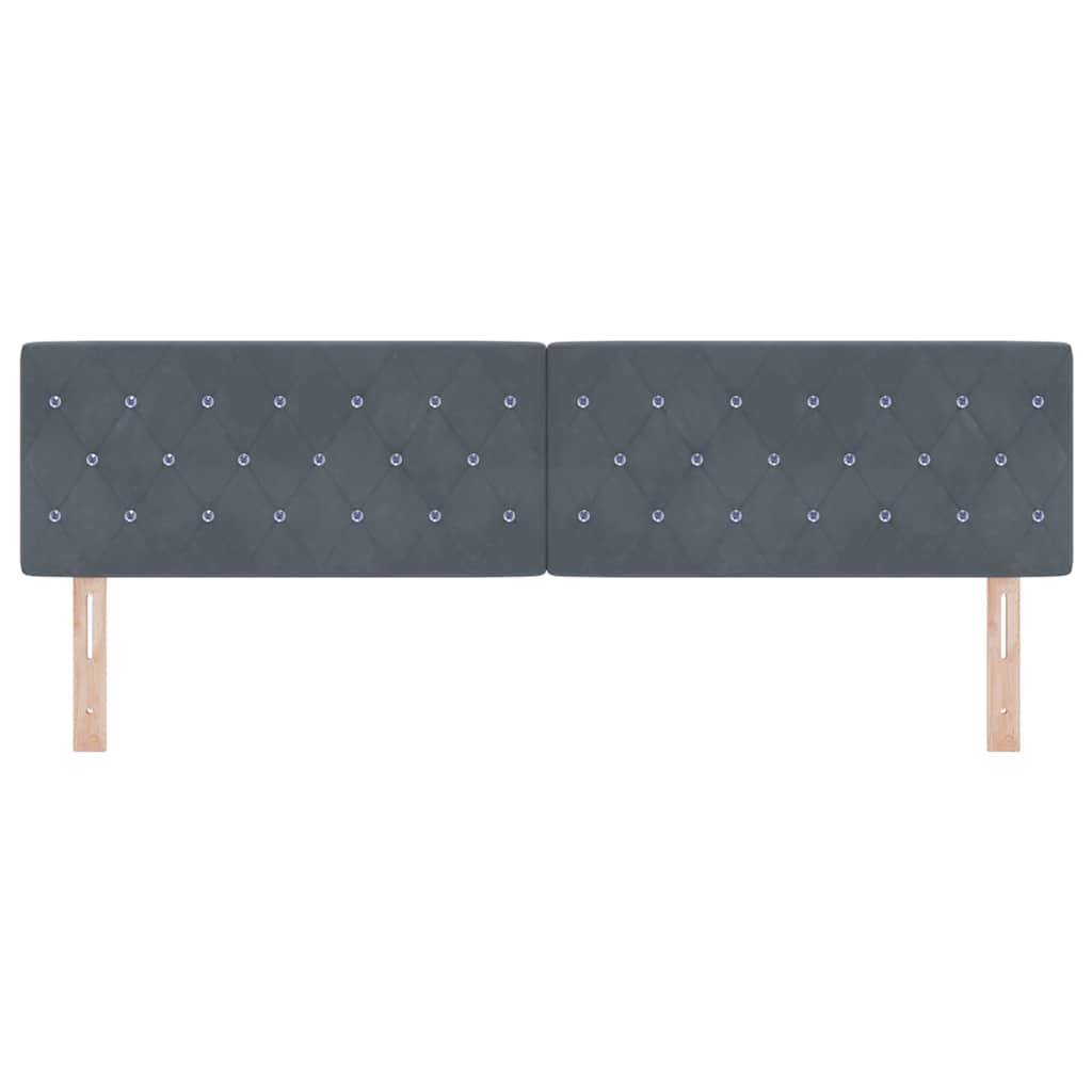 Cabeceira de Veludo Losangos Manual Cinza Escuro 180 cm Veludo
