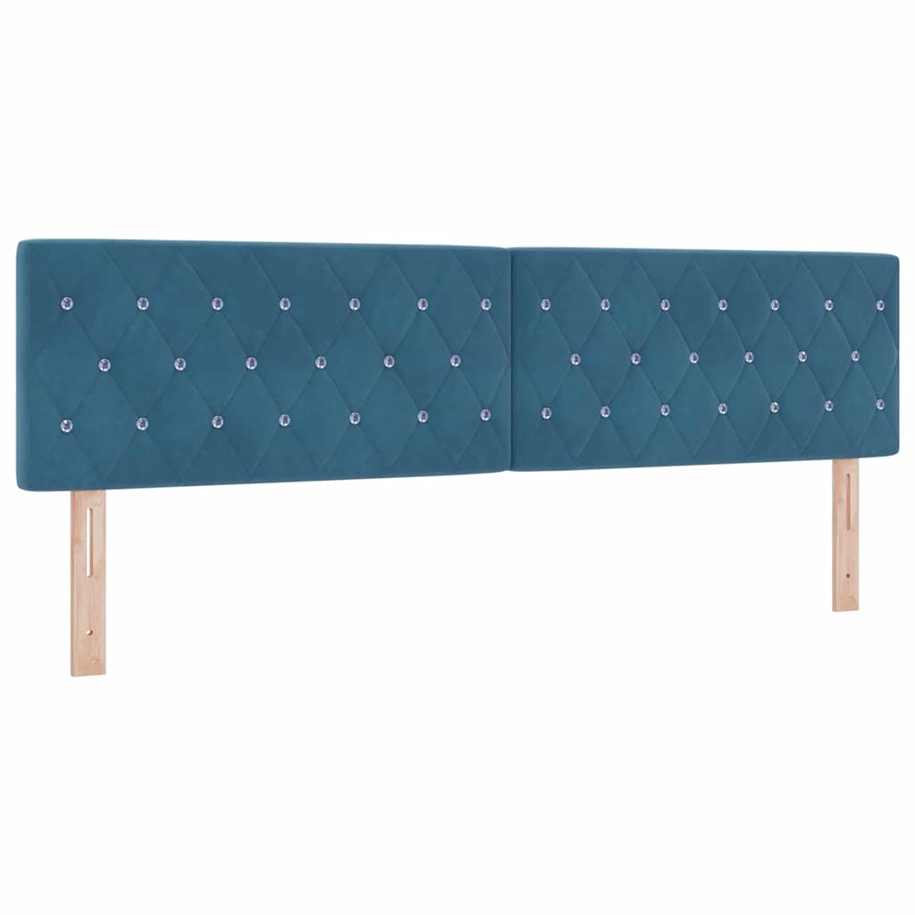 Cabeceira de Veludo Losangos Manual Azul Escuro 180 cm Veludo