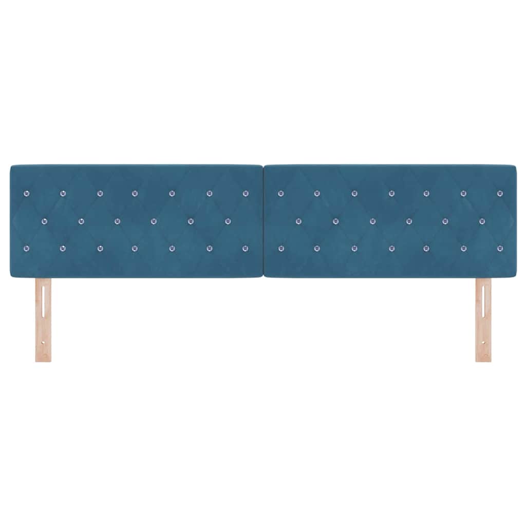Cabeceira de Veludo Losangos Manual Azul Escuro 180 cm Veludo